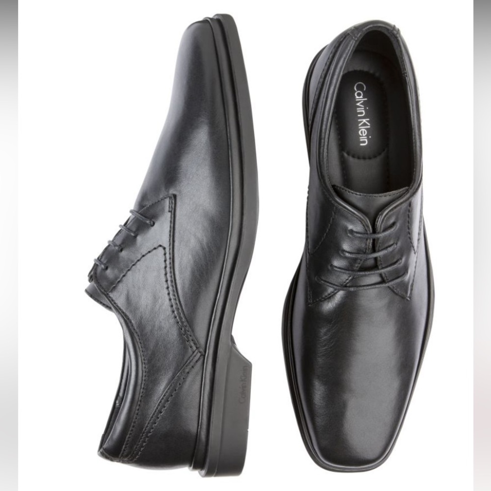 Calvin Klein Buster Oxford Dress Shoes - Black Leather - Size 11.5